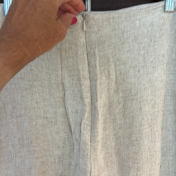 Flounce London Natural Linen High Waist Maxi skirt - Picture 4 of 9